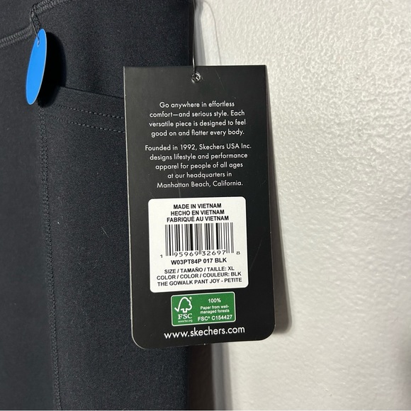 NWT Sketchers Go Walk Pants Black Straight Leg Leggings - Picture 6 of 6